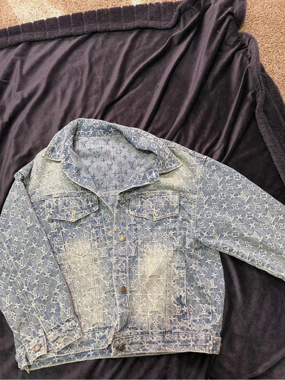 Louis Vuitton Light Blue Monogram Denim Jacket